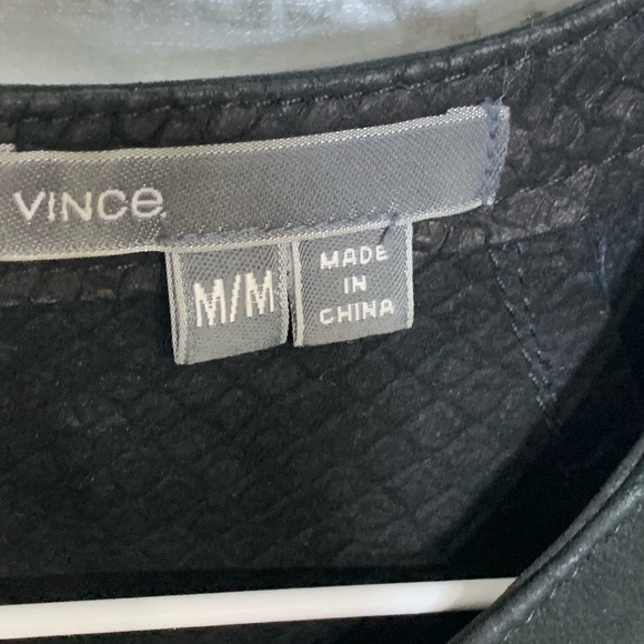 Vince black leather top - Picture 5 of 7